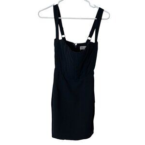 Ladies Oh Polly Corset Dress Size 8 Black Boned Going Out Mini Dress 2